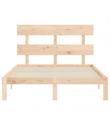 vidaXL Bed Frame without Mattress Small Double Solid Wood Pine