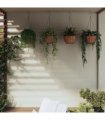 vidaXL Hanging Planters 4 pcs with Coco Liners Black Ø 35x52 cm Steel