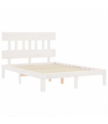 vidaXL Bed Frame without Mattress White 140x200 cm Solid Wood Pine