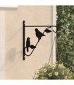 vidaXL Hanging Basket Brackets 4 pcs Black Steel