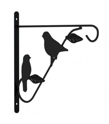 vidaXL Hanging Basket Brackets 4 pcs Black Steel