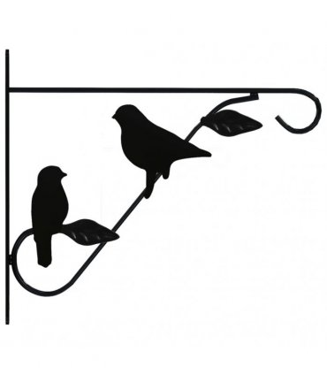 vidaXL Hanging Basket Brackets 4 pcs Black Steel