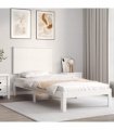 vidaXL Bed Frame without Mattress White 100x200 cm Solid Wood Pine
