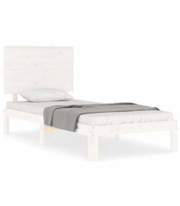 vidaXL Bed Frame without Mattress White 100x200 cm Solid Wood Pine