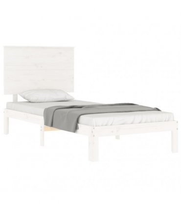 vidaXL Bed Frame without Mattress White 100x200 cm Solid Wood Pine