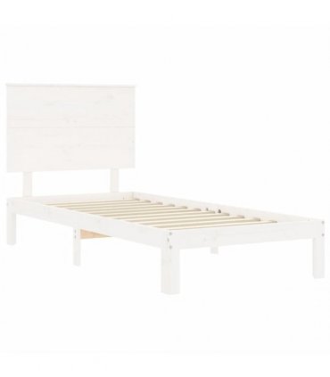 vidaXL Bed Frame without Mattress White 100x200 cm Solid Wood Pine