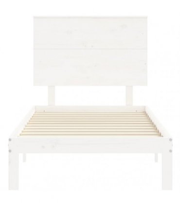 vidaXL Bed Frame without Mattress White 100x200 cm Solid Wood Pine