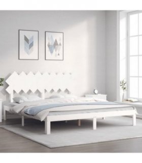 vidaXL Bed Frame without Mattress White Size
