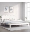 vidaXL Bed Frame without Mattress White Size