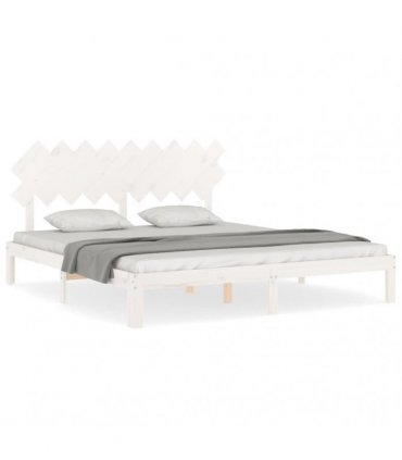 vidaXL Bed Frame without Mattress White Size