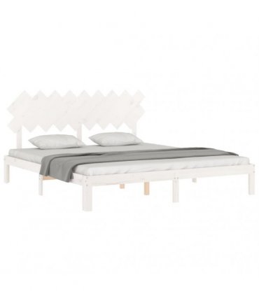vidaXL Bed Frame without Mattress White Size