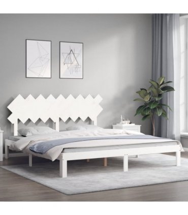 vidaXL Bed Frame without Mattress White Size