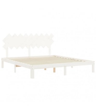 vidaXL Bed Frame without Mattress White Size