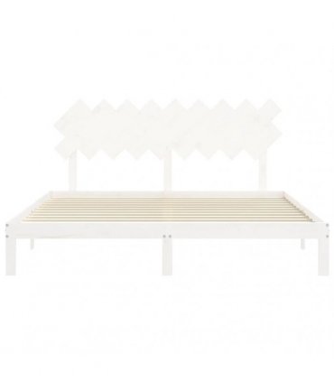 vidaXL Bed Frame without Mattress White Size