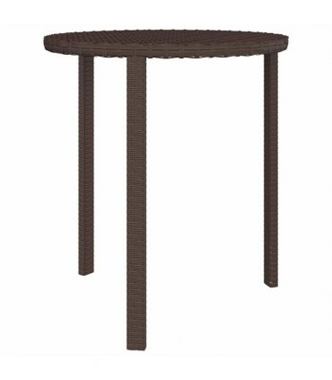 vidaXL Side Tables 3 pcs Brown Poly Rattan