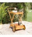 vidaXL Tea Trolley 54x87x90 cm Solid Wood Acacia
