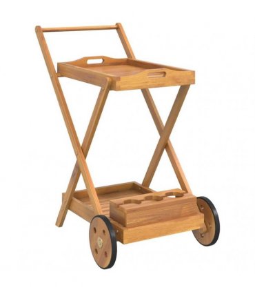 vidaXL Tea Trolley 54x87x90 cm Solid Wood Acacia