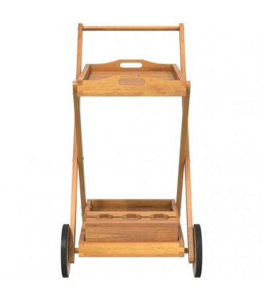 vidaXL Tea Trolley 54x87x90 cm Solid Wood Acacia
