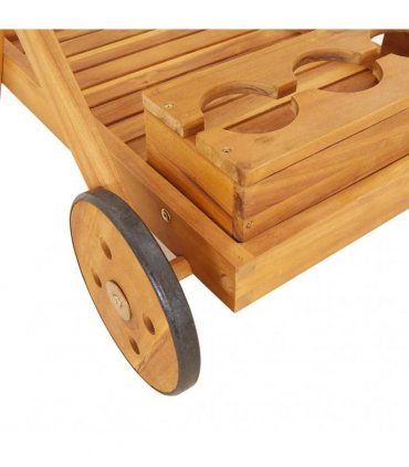 vidaXL Tea Trolley 54x87x90 cm Solid Wood Acacia