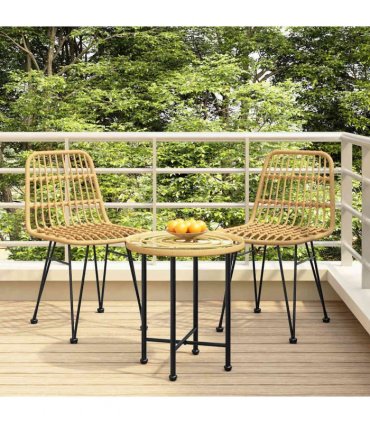 vidaXL Garden Chairs 2 pcs 48x62x84 cm PE Rattan