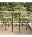 vidaXL Bar Stools 2 pcs 45x56x103,5 cm PE Rattan and Steel