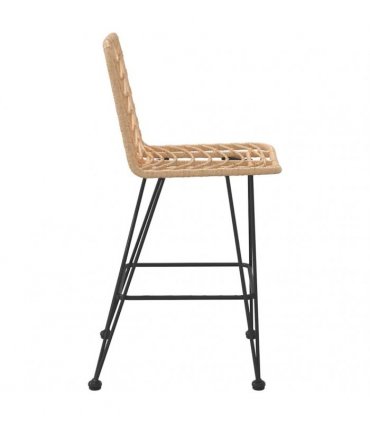 vidaXL Bar Stools 2 pcs 45x56x103,5 cm PE Rattan and Steel