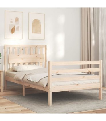 vidaXL Bed Frame without Mattress 100x200 cm Solid Wood