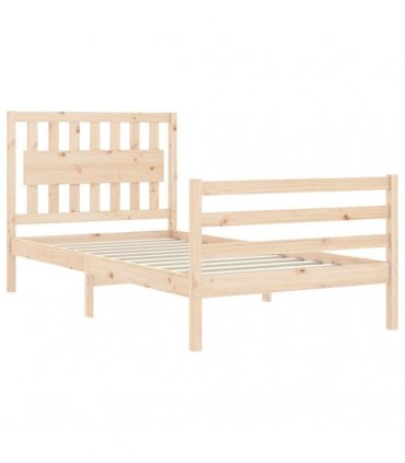 vidaXL Bed Frame without Mattress 100x200 cm Solid Wood