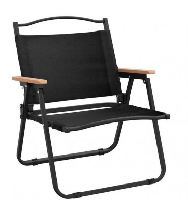 vidaXL Camping Chairs 2 pcs Black 54x43x59 cm Oxford Fabric