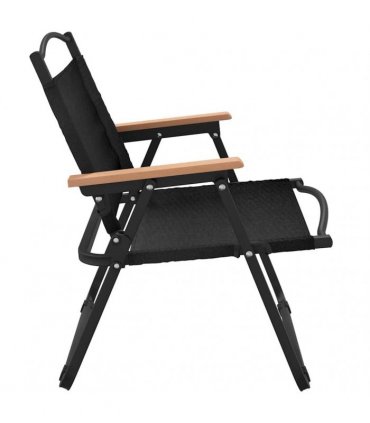vidaXL Camping Chairs 2 pcs Black 54x43x59 cm Oxford Fabric