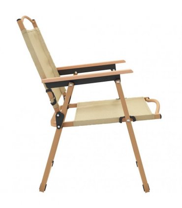 vidaXL Camping Chairs 2 pcs Beige 54x55x78 cm Oxford Fabric