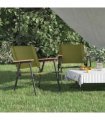 vidaXL Camping Chairs 2 pcs Green 54x55x78 cm Oxford Fabric