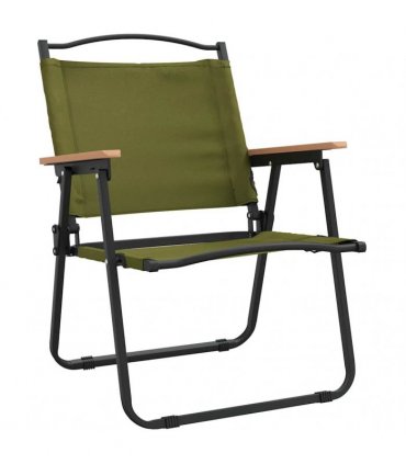 vidaXL Camping Chairs 2 pcs Green 54x55x78 cm Oxford Fabric
