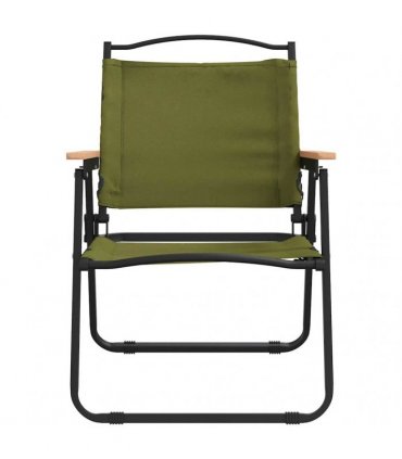 vidaXL Camping Chairs 2 pcs Green 54x55x78 cm Oxford Fabric