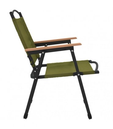 vidaXL Camping Chairs 2 pcs Green 54x55x78 cm Oxford Fabric
