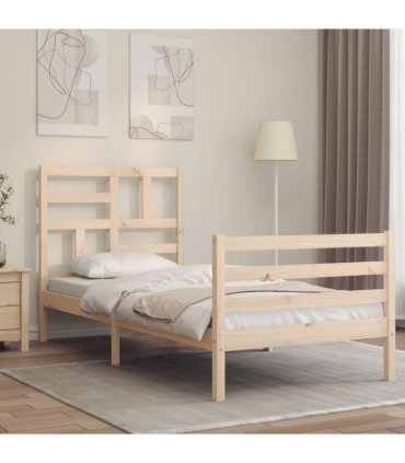 vidaXL Bed Frame without Mattress 100x200 cm Solid Wood