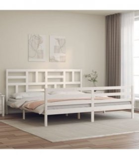 vidaXL Bed Frame without Mattress White 200x200 cm Solid Wood