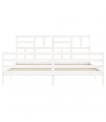 vidaXL Bed Frame without Mattress White 200x200 cm Solid Wood