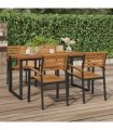 vidaXL Garden Table with U-shaped Legs 160x80x75 cm Solid Wood Acacia