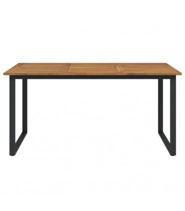 vidaXL Garden Table with U-shaped Legs 160x80x75 cm Solid Wood Acacia