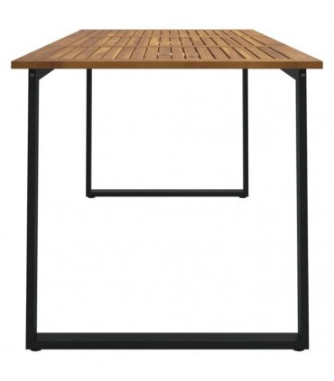 vidaXL Garden Table with U-shaped Legs 160x80x75 cm Solid Wood Acacia