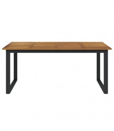 vidaXL Garden Table with U-shaped Legs 180x90x75 cm Solid Wood Acacia