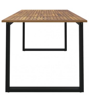 vidaXL Garden Table with U-shaped Legs 180x90x75 cm Solid Wood Acacia