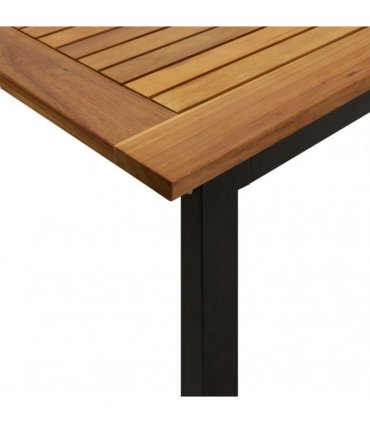 vidaXL Garden Table with U-shaped Legs 180x90x75 cm Solid Wood Acacia