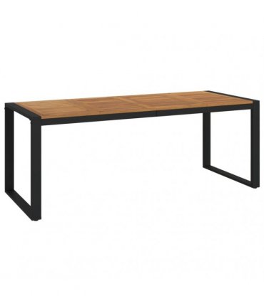 vidaXL Garden Table with U-shaped Legs 200x90x75 cm Solid Wood Acacia