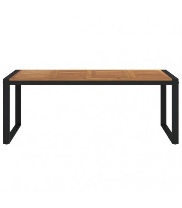 vidaXL Garden Table with U-shaped Legs 200x90x75 cm Solid Wood Acacia