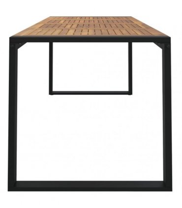 vidaXL Garden Table with U-shaped Legs 200x90x75 cm Solid Wood Acacia