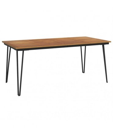 vidaXL Garden Table with Hairpin Legs 180x90x75 cm Solid Wood Acacia