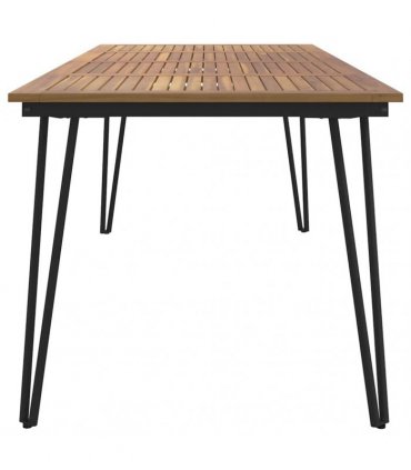 vidaXL Garden Table with Hairpin Legs 180x90x75 cm Solid Wood Acacia