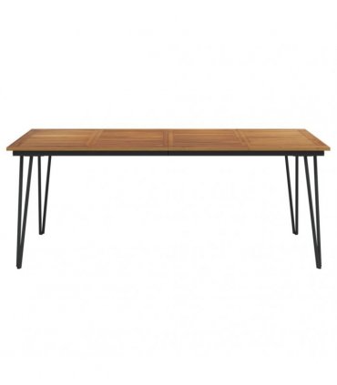vidaXL Garden Table with Hairpin Legs 200x90x75 cm Solid Wood Acacia